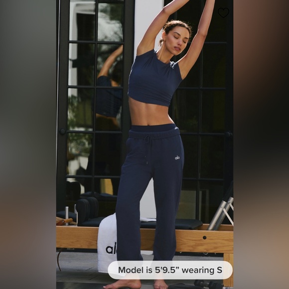 ALO Yoga Pants - Alo Yoga NWT Accolade High Waist Jogger Sweatpants Navy Blue Size L